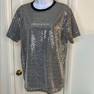 Silver Sequin T-Shirt